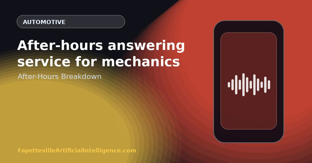 After-Hours Answering Service for Mechanics: Give Stranded Drivers a Clear Next Step