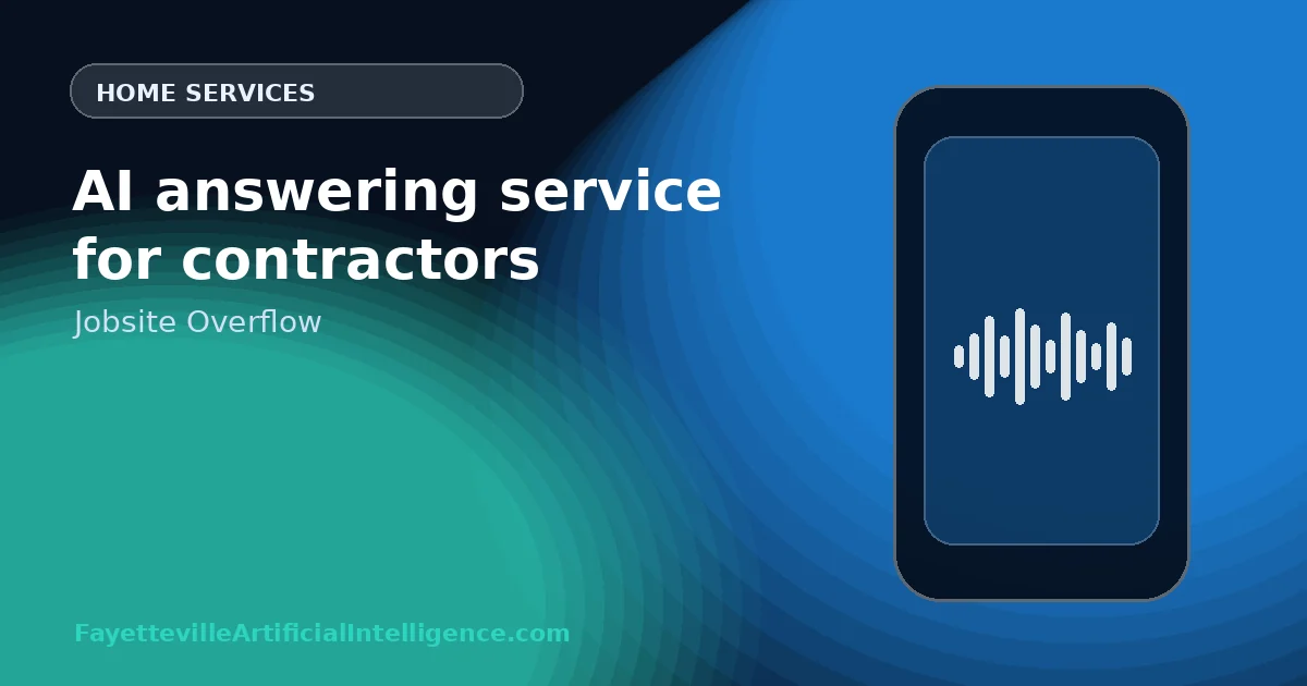 AI Answering Service for Contractors: Keep Jobsite Calls From Becoming Lost Opportunities