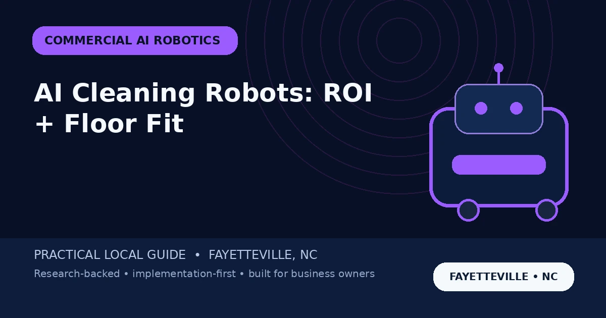 AI Cleaning Robots Fayetteville NC: ROI, Floor Fit, Mapping, Staffing and Maintenance