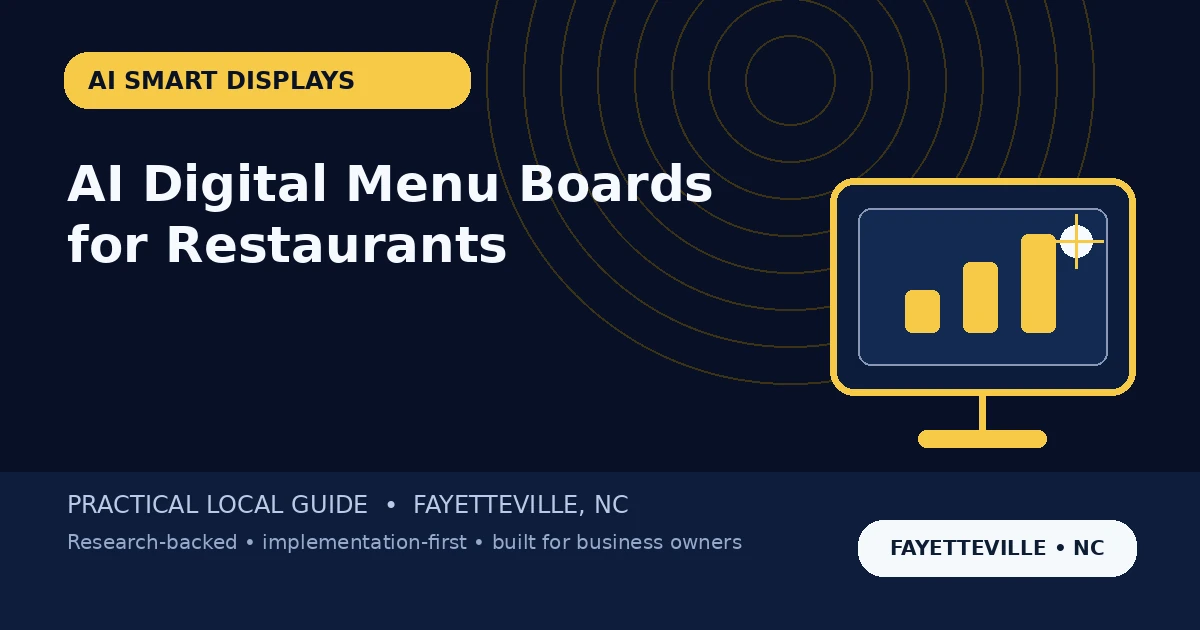 AI Digital Menu Boards for Fayetteville Restaurants: A Practical Promotion and Measurement Playbook