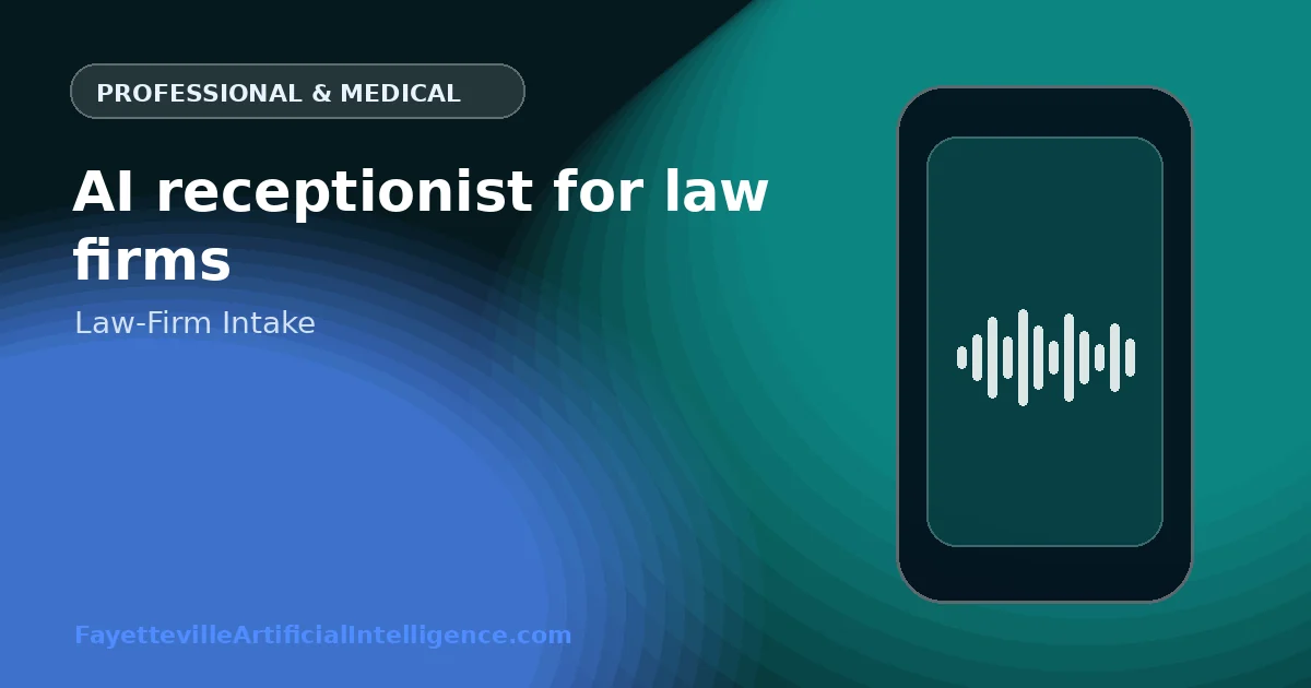 AI Receptionist for Law Firms: Intake, Conflict Checks, Deadlines, and No-Legal-Advice Boundaries