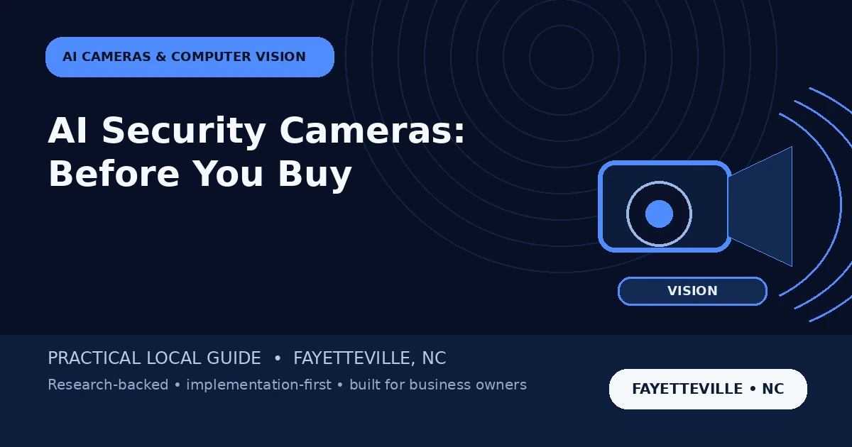 AI Security Cameras Fayetteville NC: What Business Owners Need to Know Before Buying