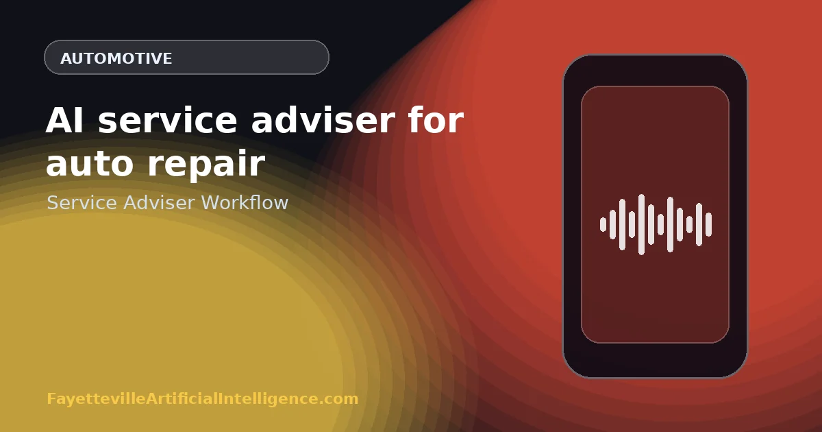 AI Service Adviser for Auto Repair: Intake, Updates, and Authorization Boundaries