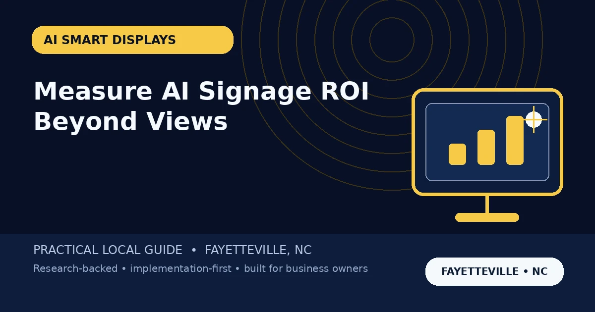 AI Signage ROI Fayetteville NC: What to Measure Beyond Views