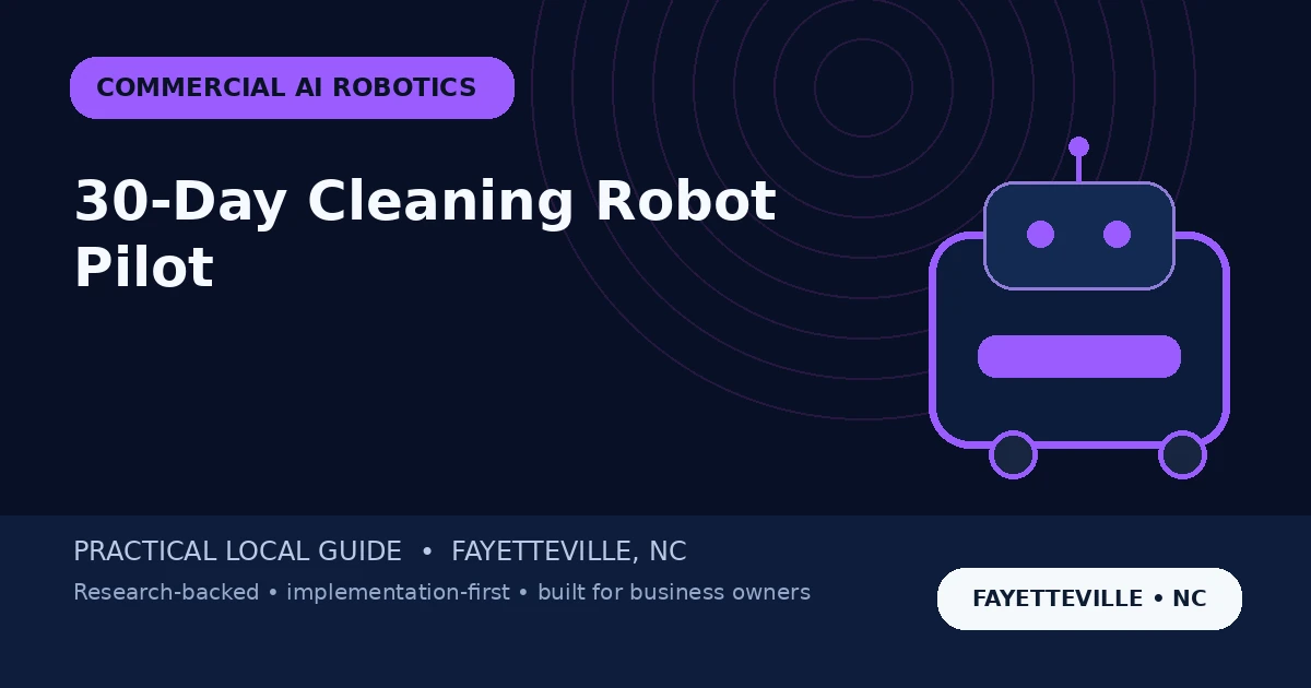 Autonomous Cleaning Robot Pilot: A 30-Day Fayetteville Facility Deployment Plan