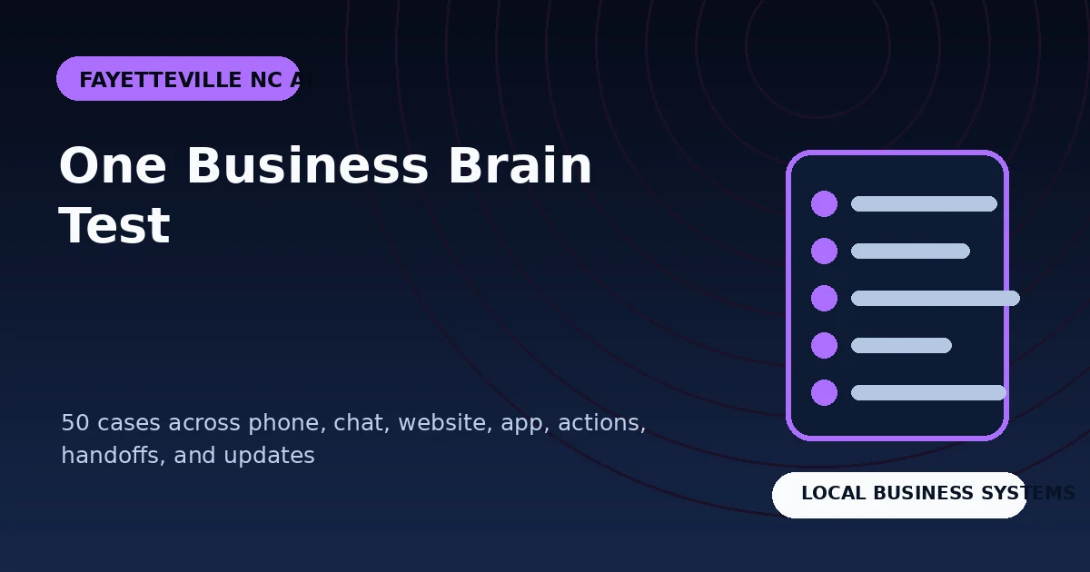 One Business Brain: Test Whether Phone, Chat, Website and App Stay Consistent