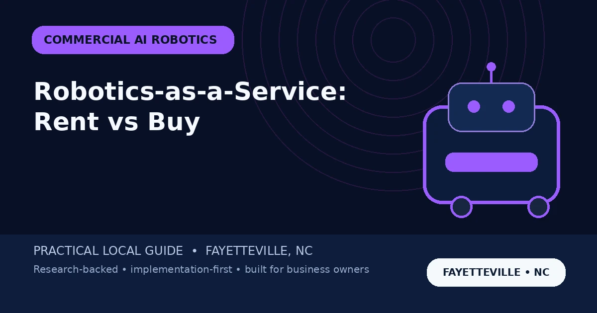 Robotics-as-a-Service Fayetteville NC: Rent vs Buy Commercial Robots